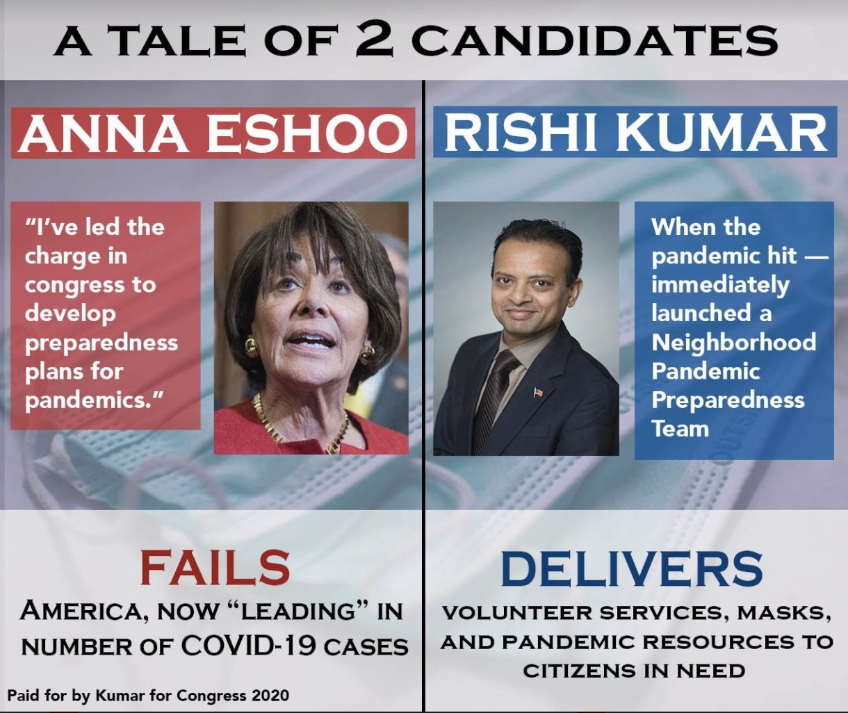 A tale of two candidates social media flyer