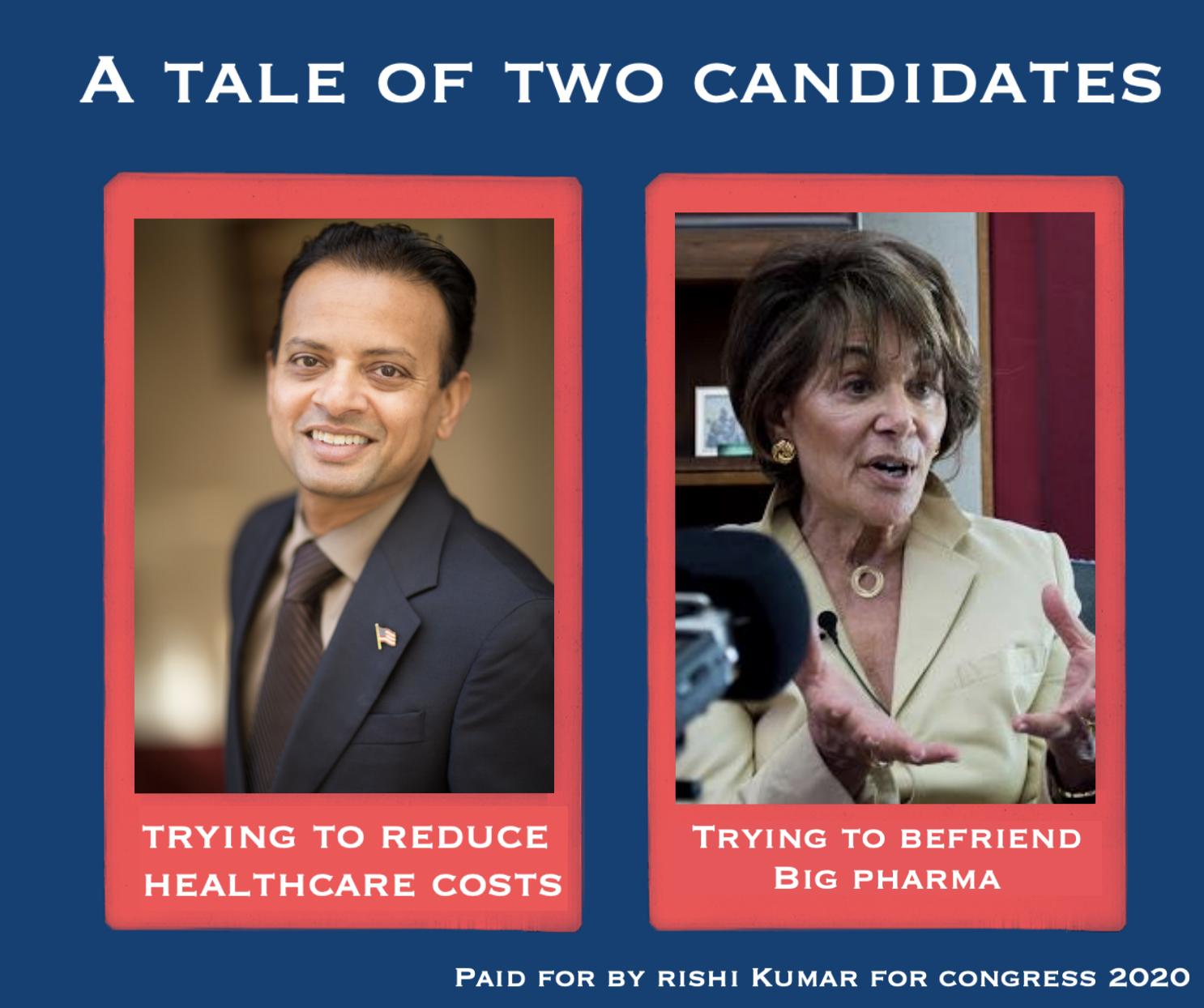 A tale of two candidates social media flyer